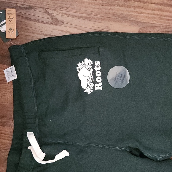 NWT ROOTS Women's Original VARSITY GREEN Slim Cuff Sweatpants/Joggers sz LARGE - Picture 4 of 5